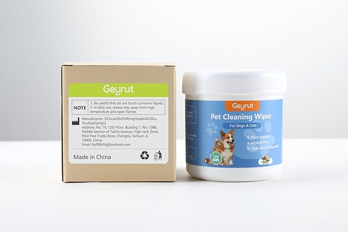 Pet Eye Wipes for Dogs Cats 120PCS, Dog Eye Wipes for Remove Eye Discharge and Crust Coconut Oil Non-Irritating Gentle Reduce Tear Stains Pet Cleaning Grooming Wipes for Eyes Face