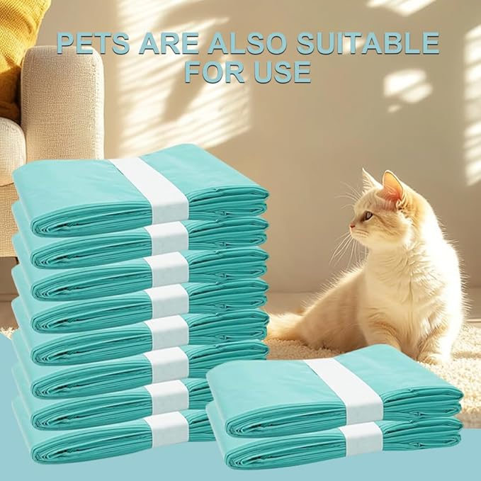 Cat Litter Pail Liner Refills Bags Compatible with Litter Champ Litter Pail, Lightly Scented, Green, 10 Count