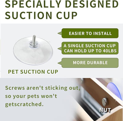 47in Cat Tree,cat Scratching Post,cat Window Perch,for Large Cats and Kittens, Specially Suction Cup, Capable of withstanding 80 pounds