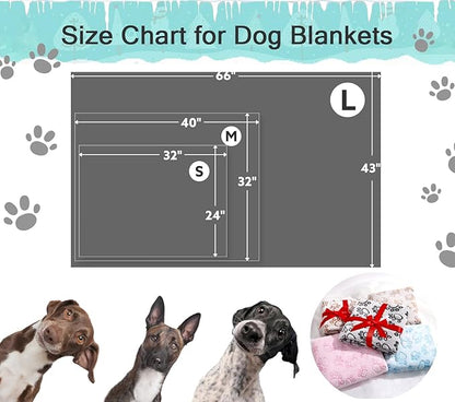 Stuffed® Premium Soft Dog Blanket Washable, 40"x32" Cat Blanket for Indoor Cats Large Medium Small Dog Puppy Essentials (Grey)