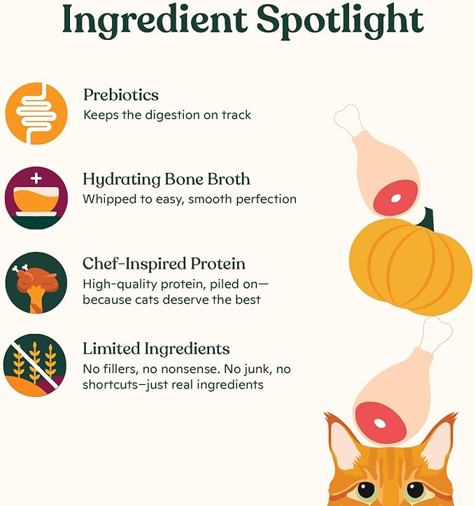 Made by Nacho Digestive Mousse Sachets, Lickable Cat Treats, 12 Count with Bone Broth, 0.5 oz, No Grains, Corn, Wheat or Soy