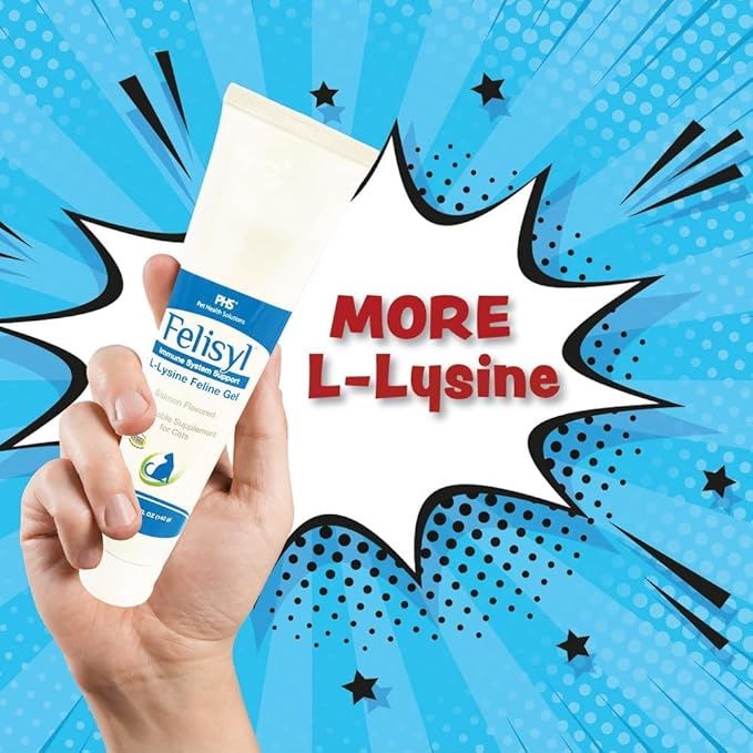 L-Lysine Gel for Cats (5oz) – Supports Immune, Respiratory, and Eye Health. Eases Sneezing, Runny Nose, and Watery Eyes. Tasty Salmon Flavor - Made in The USA (6 Pack)