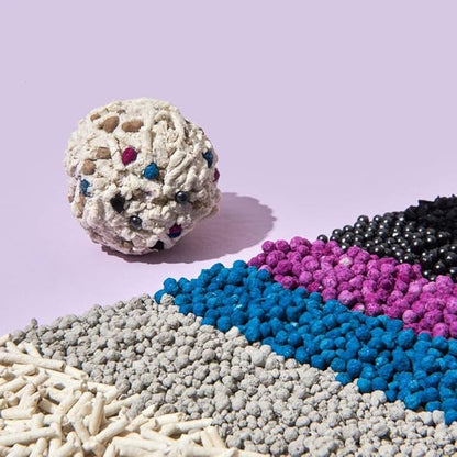 Michu Tofu Cat Litter Natural Clumping Tofu Cat Litter 5.5lb/88oz 5 Scents (Greentea + Mixed, 2 Pack)