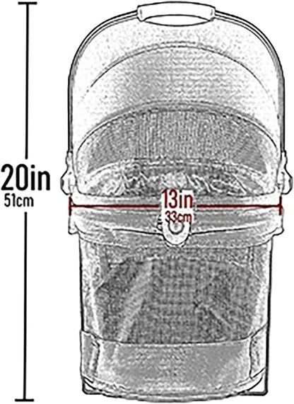 Pet Gear No-Zip View 360 Pet Safety Carrier & Car Seat for Small Dogs & Cats Push Button Entry, View 360 20-inch, Onyx