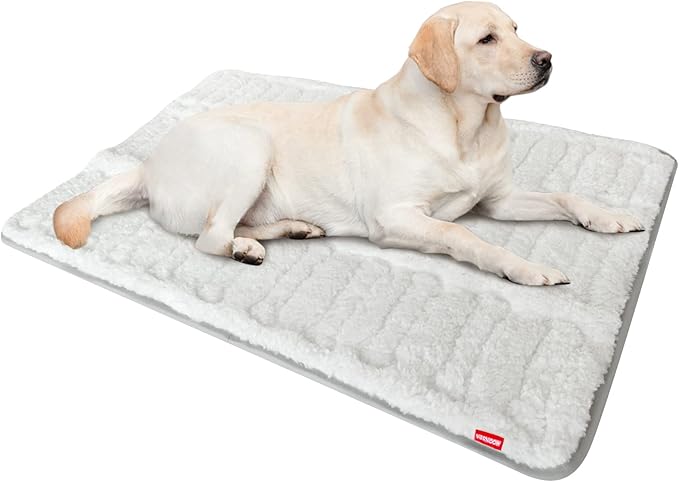 Dog Bed Crate Mat(42" X 28"), Soft Plush Dog Bed Pad Machine Washable Crate Pad, Dog Sleeping Mat with Anti Slip Bottom