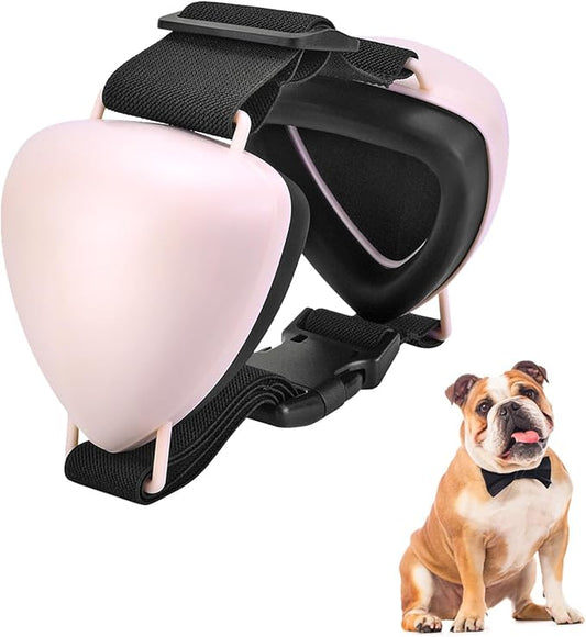 ZOHAN Dog Ear Muffs for Noise Protection, Comfort Dog Noise Cancelling Ear Muffs with Fast Snap Lock for Fireworks, Thunder, Vacuums(Pink,M)
