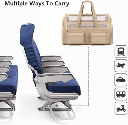 Cat Carrier, Small Dog Carrier for Small Medium Pets Up to 15 Lbs，Pet Carrier Airline Approved,Soft-Sided Puppy Travel Bag with Safety Zippers,Chihuahua Carry Case, Kitty Cloth Cage