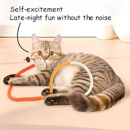 PAZ'S GIFT Cat Chew Toys - Kick & Rope Toys for Indoor Cat Interaction & Teething - 3 Pack