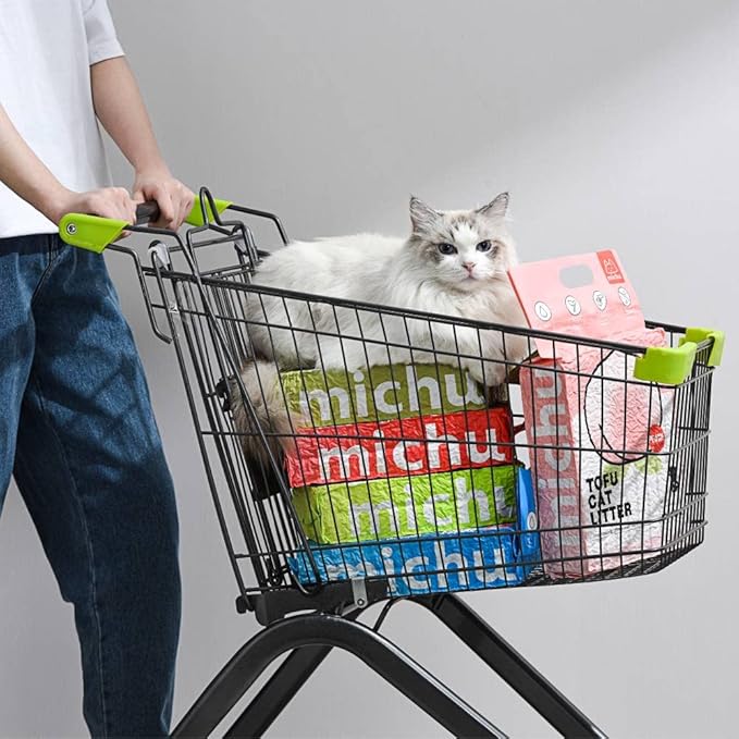 Michu Tofu Cat Litter Natural Clumping Tofu Cat Litter 5.5lb/88oz 5 Scents (Greentea + Mixed, 2 Pack)