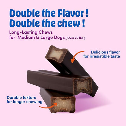 N-Bone Mega-Bone Long-Lasting Dog Chews, Blueberry Pumpkin Muffin Flavor, 6count, 16.8oz