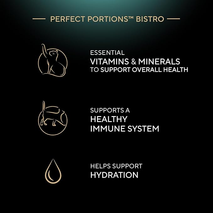 Sheba Perfect Portions Bistro Adult Wet Cat Food, Chicken in Alfredo Sauce Entree, 2.6 oz. Twin-Pack Trays (24 Count, 48 Servings)