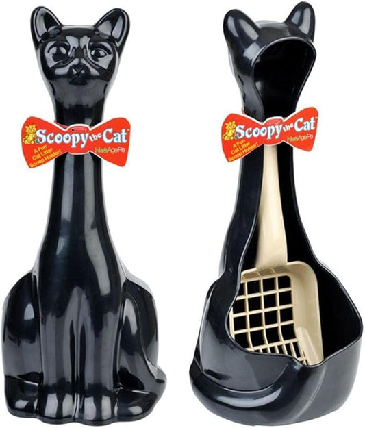 Scoopy Cat Litter Scoop and Holder - Black