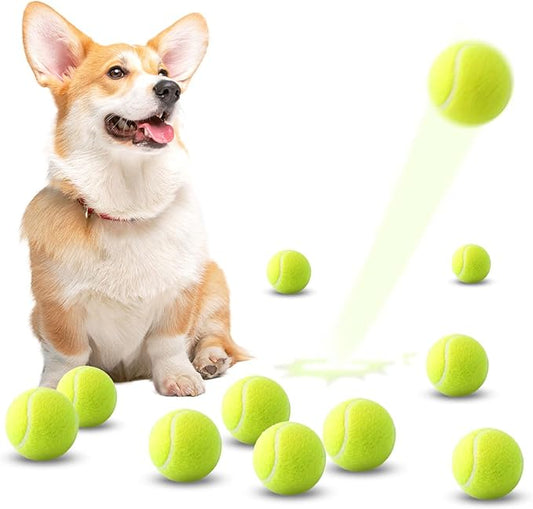 10 Pack 2-inch Dog Tennis Toys, Pet Play Balls, Refill for Automatic Launchers, Suitable for Small Dogs - Indoor & Outdoor Use, Refill balls for automatic ball launcher (Launcher Not Included)