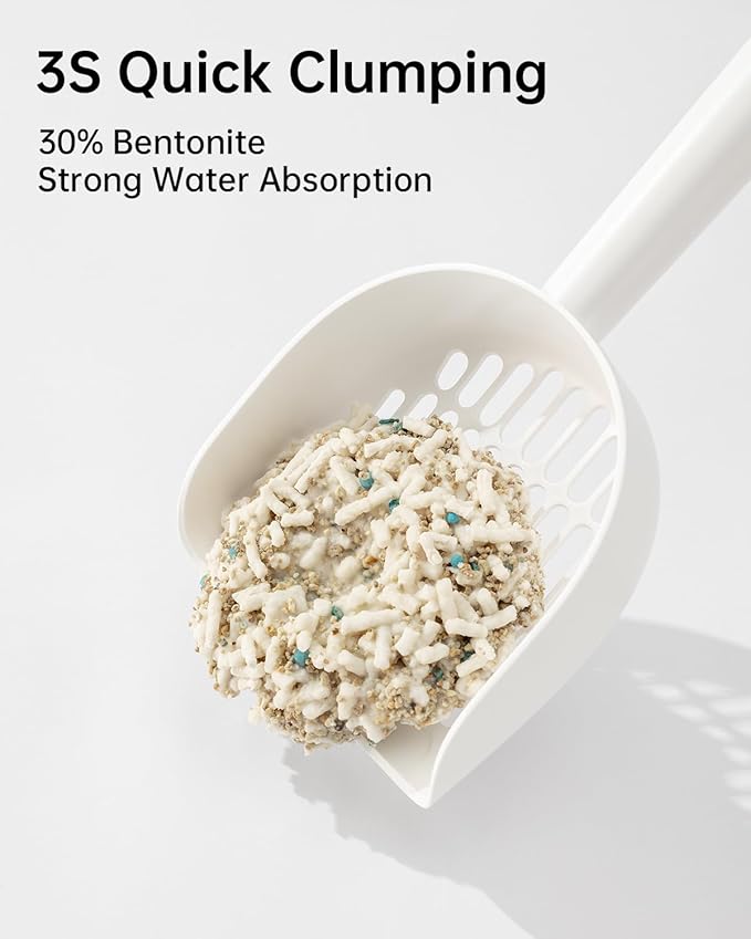 Mixed 5-in-1 Clumping Cat Litter 15.8 lb, Odor Control and Rapid Clumping, Water Absorbent and Flushable, Dust-Free, Multi-Cat, Bentonite Tofu Cat Litter, Original, 7.9lb/Bag