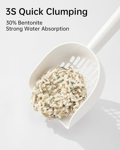 Mixed 5-in-1 Clumping Cat Litter 15.8 lb, Odor Control and Rapid Clumping, Water Absorbent and Flushable, Dust-Free, Multi-Cat, Bentonite Tofu Cat Litter, Original, 7.9lb/Bag