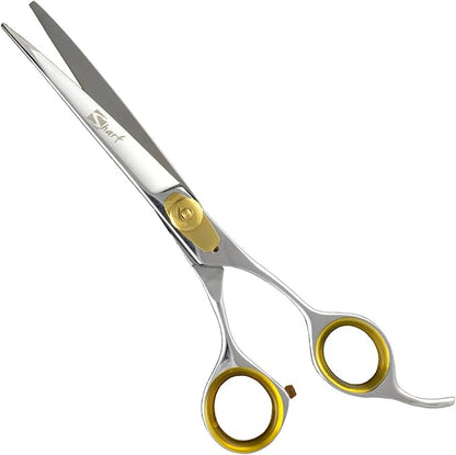 Sharf Gold Touch Pet Grooming Shears, 7.5 Inch Curved Shears, 440c Stainless Steal Japanese Shears, Pet Grooming Curved Scissors Dog Shears