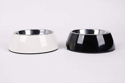 Pet Bowls Stainless Steel Dog Cat Pet Bowl Universal Pet Water and Food Bowls 4 Sizes and 5 Colors Available (L, Black)
