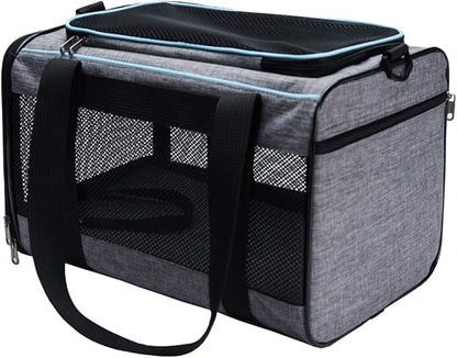 Vceoa 19x12x12 Inches Cat, Dog Carrier for Pets Up to 22 Lbs, Soft-Sided Cat Bag Animal Carriers Travel Puppy Carry As a Toy of Fabric Pet Home