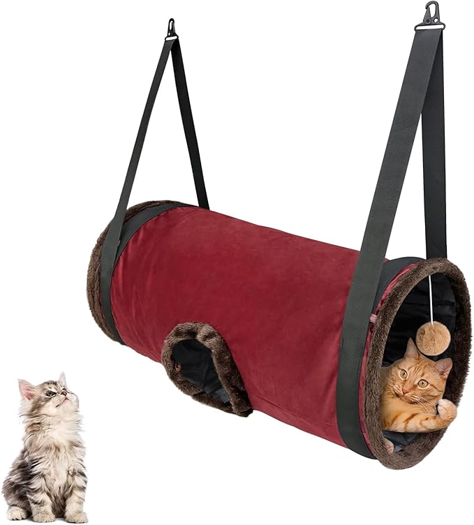 Hanging Cat Hammock, Cat Shelves, Cages for Pets, Cat Tunnel, Hanging Soft Pet Bed for Kitten Ferret Puppy Rabbit or Small Pet