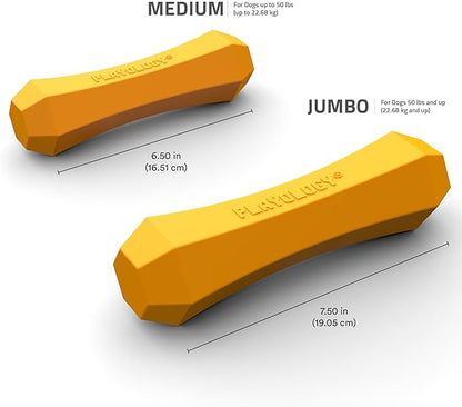 Playology Dog Toys | Durable Squeaky Chew Stick for Dogs | Jumbo Pumpkin Spice Scented Toy - Easy to Clean and Made from Non Toxic Materials