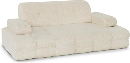 Lovupet Dog Sofa Bed for Medium Breed, Dog Couch Sleeping Bed with Anti-Slip Bottom, PS579 (White)