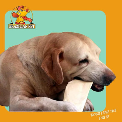 Brazilian Pet Premium Thick Cut Chips, Wholegrain Rawhide (Last Much Longer Than Traditional Chips). 100% Natural. Great Behavioral Dog Chewing Treat Solution. No Preservatives. (1 Pound)