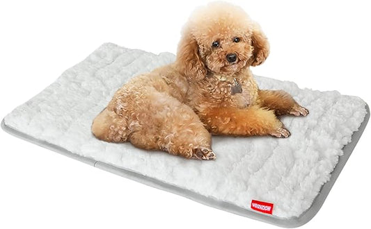 Dog Bed Crate Mat(21" X 14"), Soft Plush Dog Bed Pad Machine Washable Crate Pad, Sleeping Mat with Anti Slip Bottom