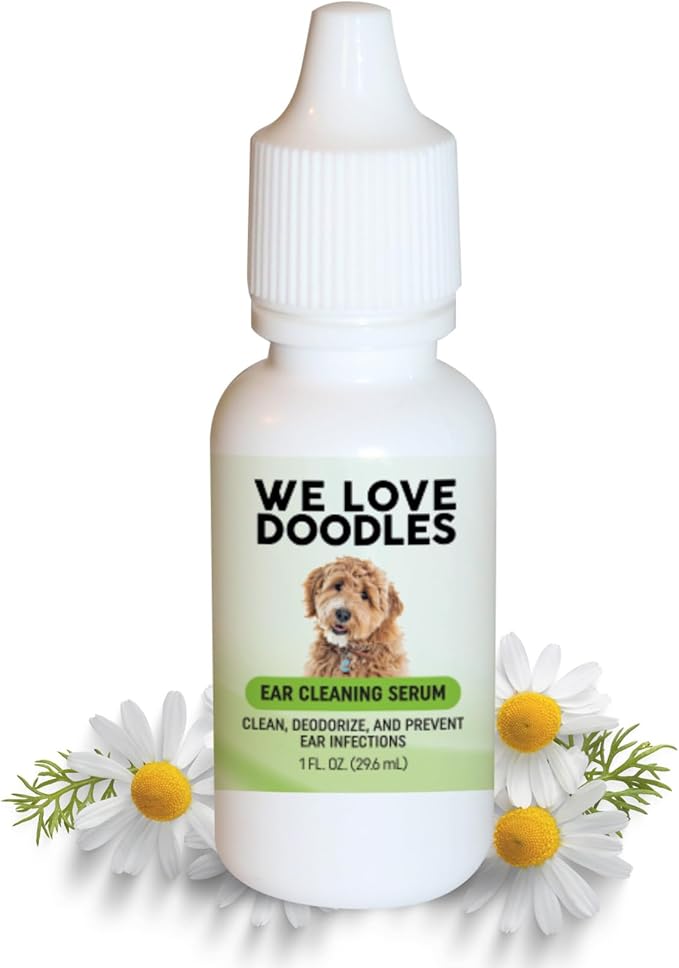 We Love Doodles Dog Ear Serum | Eco-Friendly Ingredients | Made in The USA | Ear Drops for Dogs | Pet Wash Solution Ear Cleanser | Gets Rid of Itching, Deordoring & Yeast