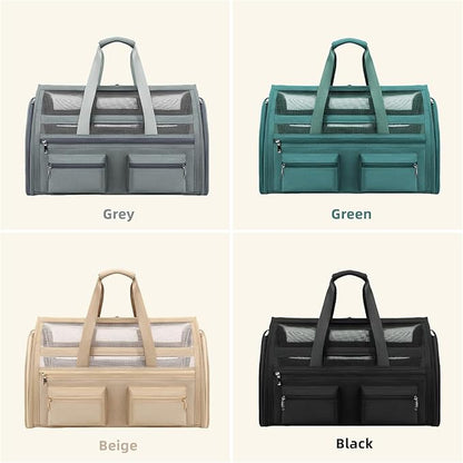 Cat Carrier, Small Dog Carrier for Small Medium Pets Up to 15 Lbs，Pet Carrier Airline Approved,Soft-Sided Puppy Travel Bag with Safety Zippers,Chihuahua Carry Case, Kitty Cloth Cage