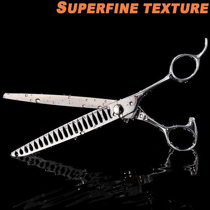 High-end Professional Dog Grooming Thinning Scissors Teeth Cutting Blending Shears Pet Texturizing Shears 7.5 Inch Extremely Very Sharp Stainless Steel Alloy For Cat Other Animals Groomer