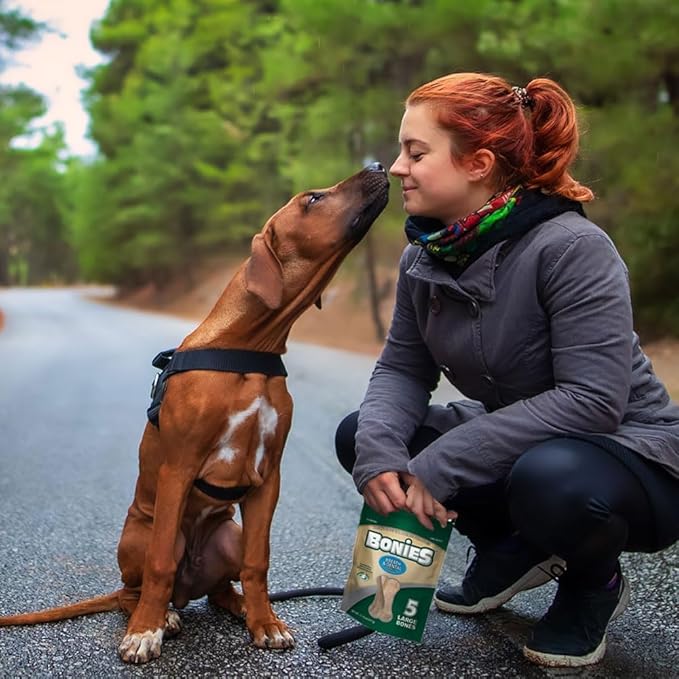 Bonies Breath and Dental Formula Treats for Dogs, All-Natural Ingredients, Fresh Breath, Cleans Teeth, Low Calories, Chicken Flavor - Medium, 8 Bones, 11.45-oz