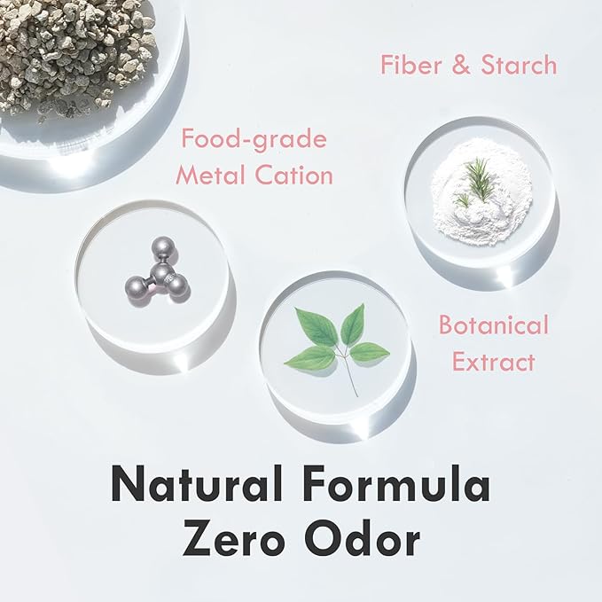 Lady N Fresh Woody Scent Cat Litter Deodorizer, Litter Box Odor Control Powder, Cation Odor Control with Probiotics, 15 Packets