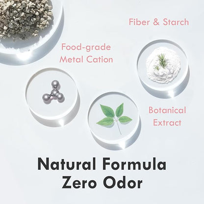 Lady N Fresh Woody Scent Cat Litter Deodorizer, Litter Box Odor Control Powder, Cation Odor Control with Probiotics, 15 Packets