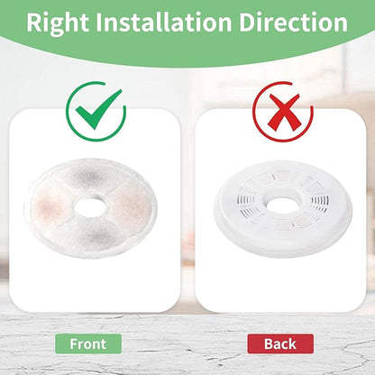 16 Pack Cat Water Fountain Replacement Filters Fit for 3L Flower Water Dispenser Automatic Pet Dog Cat Fountain Filter