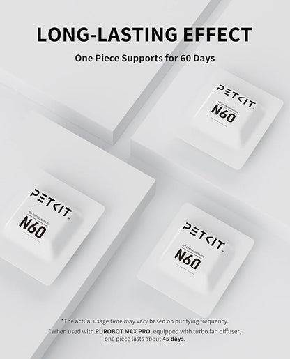 PETKIT Odour Eliminator N60 for PUROBOT Ultra, PUROBOT Max Pro/2 and PUROBOT Crystal Duo Self Cleaning Cat Litter Tray, 3Pcs