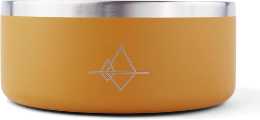 MADE TO ROAM Premium Everest Bowl - Stainless Steel Double-Walled Vacuum-Insulated Dog Bowl with Non-Slip Grip (Michigan Autumn, 64oz)
