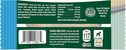 Bonies Natural Breath and Dental Formula Medium-Sized Single Bone - All-Natural Ingredients, Fresh Breath, Cleans Teeth, Low Calories, Chicken Flavor, Medium Dogs, 1 Bone