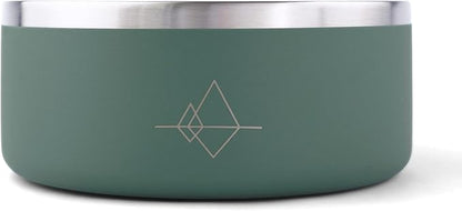 MADE TO ROAM Premium Everest Bowl - Stainless Steel Double-Walled Vacuum-Insulated Dog Bowl with Non-Slip Grip (Oregon Haze, 32oz)