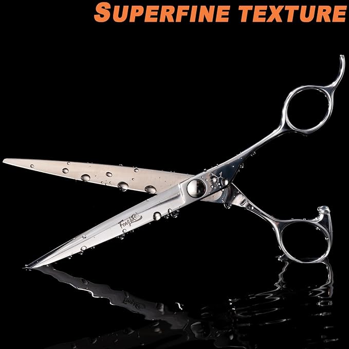High-end Professional Dog Grooming Scissors Pet Grooming Shears 7 Inches Extremely Very Sharp Made Of Stainless Steel Alloy By Hand For Dog Cat Groomer