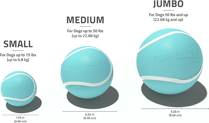 Playology Dog Toys | Squeaky Chew Ball - Bouncy Durable Floating Fetch Ball for Dogs | Jumbo Peanut Butter Scented Toy - Easy to Clean and Made from Non Toxic Materials