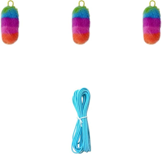 Interactive Cat Toy Accessories Kit – Replacement Plush & Rope Attachments for Indoor Cats, Compatible with Automatic Cat Chase Toy