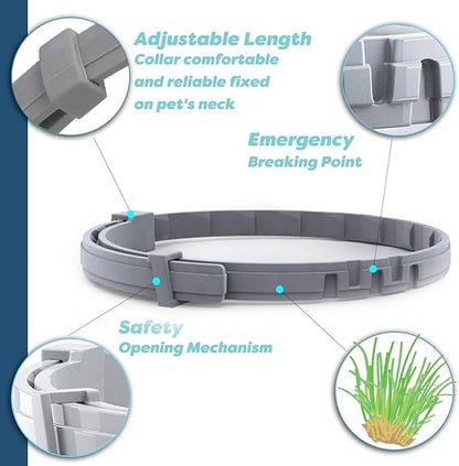 Natural Flea Treatment for Cats (2-25 lbs) | 9-Month Supply with Comb, Tick Tool & Repellent Collar, Vet-Reviewed Formula