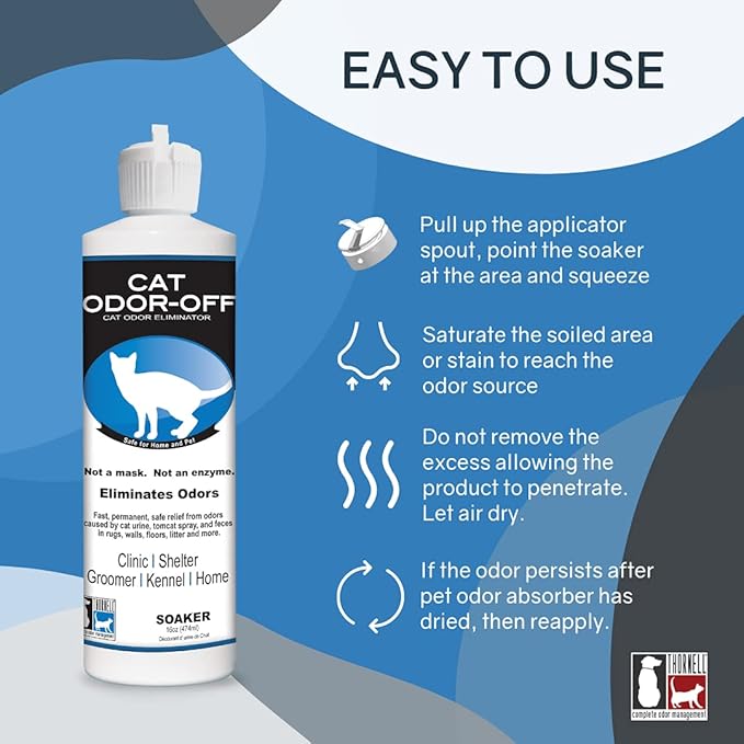 Odorcide Cat Odor-Off Concentrate Pet Smell Odor Eliminator Bundle – Cat Odor Eliminator Concentrate for Pet Urine Odor, Tomcat Spray for Cat Urine Smell, Feces on Carpet & Litter Boxes
