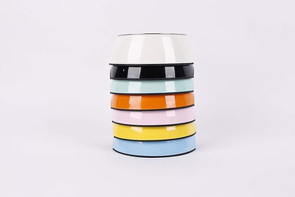 Pet Bowls Stainless Steel Dog Cat Pet Bowl Universal Pet Water and Food Bowls 4 Sizes and 5 Colors Available (L, Black)