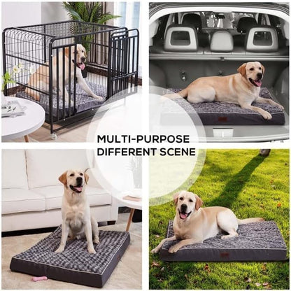 WESTERN HOME WH Orthopedic Extra Large Dog Beds Large Sized Dog, Big Dogs Bed for Jumbo Giant Dogs, Removable Washable Cover, Egg Crate Foam, Non-Slip Bottom Waterproof Pet Bed Mat, 54 x 42 Inch