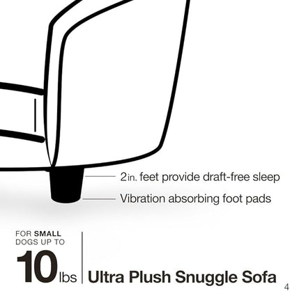 Enchanted Home Pet Ultra Plush Snuggle Pet Bed in Dark Grey