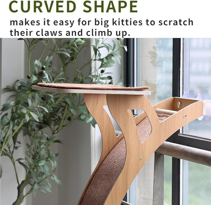 47in Cat Tree,cat Scratching Post,cat Window Perch,for Large Cats and Kittens, Specially Suction Cup, Capable of withstanding 80 pounds