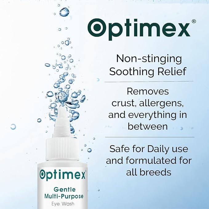 Gentle Multi-Purpose Eye Wash for Dogs & Cats-4 fl oz-Helps with Eye Infections, Redness, Irritation, Tear Stains & Discharge-Supports Pink Eye, Conjunctivitis & Dry Eye Relief-Vet Formulated