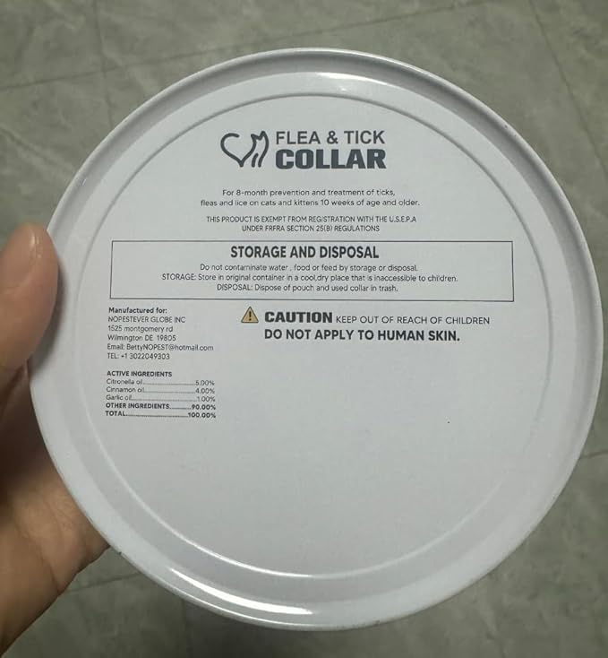 Flea Collar for Cats, Adjustable Flea and Tick Collar for Cats, 8 Months Protection 2 Count