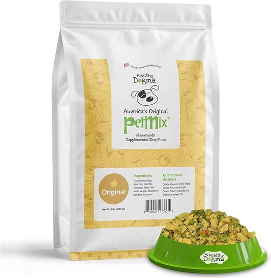 Healthy Dogma PetMix Dehydrated Dog Food for Allergies, Joint Support & Mobility – USA Made Raw, Homemade Dog Food (Original, 2 lbs)